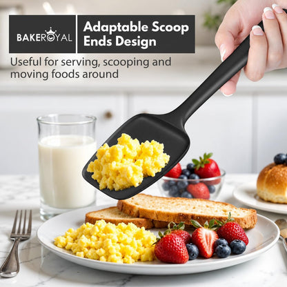 Silicone Spatula Set, 600°F Heat Resistant, 4 Piece BPA-Free Food Grade Silicone Kitchen Utensils Set for Baking, Cooking & Mixing, Non Stick Silicone Cooking Utensils Set - Aqua