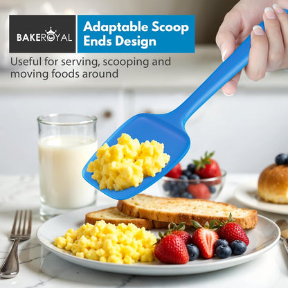Silicone Spatula Set, 600°F Heat Resistant, 4 Piece BPA-Free Food Grade Silicone Kitchen Utensils Set for Baking, Cooking & Mixing, Non Stick Silicone Cooking Utensils Set - Aqua