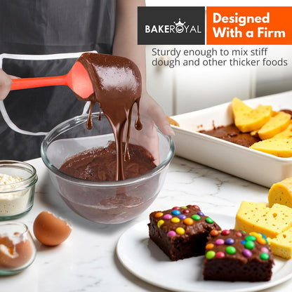 Silicone Spatula Set, 600°F Heat Resistant, 4 Piece BPA-Free Food Grade Silicone Kitchen Utensils Set for Baking, Cooking & Mixing, Non Stick Silicone Cooking Utensils Set - Aqua