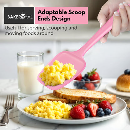 Silicone Spatula Set, 600°F Heat Resistant, 4 Piece BPA-Free Food Grade Silicone Kitchen Utensils Set for Baking, Cooking & Mixing, Non Stick Silicone Cooking Utensils Set - Aqua