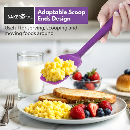 Silicone Spatula Set, 600°F Heat Resistant, 4 Piece BPA-Free Food Grade Silicone Kitchen Utensils Set for Baking, Cooking & Mixing, Non Stick Silicone Cooking Utensils Set - Aqua