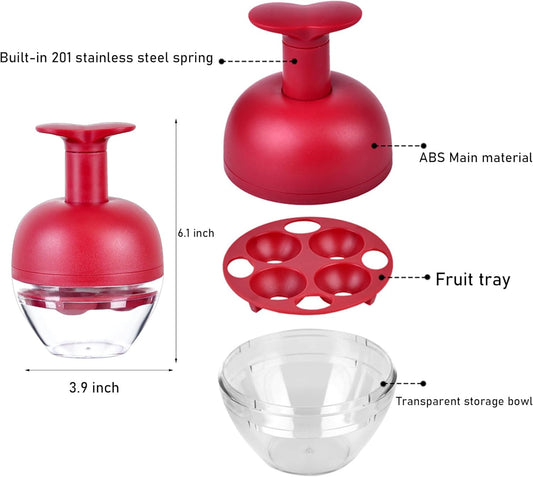 Cherry Pitter Tool, Push Type | Cherry Corer Multiple, Ergonomic Push Design, Easy to Use, Portable