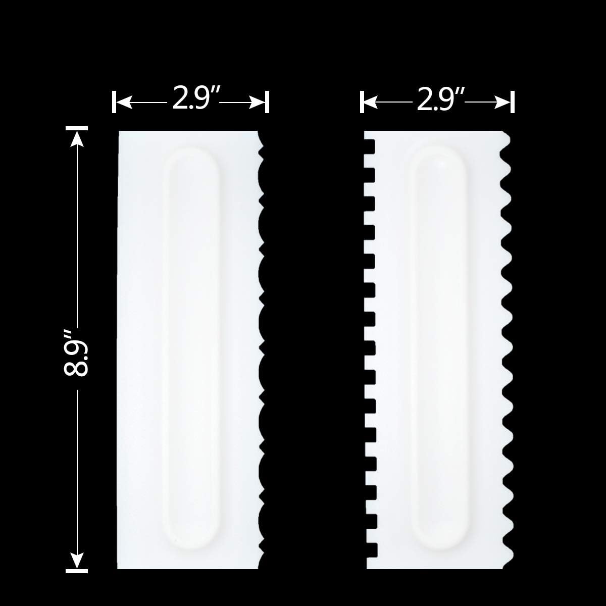Cake Scraper Set Decorating Comb and Icing Smoother Tool Mousse Butter Cream Cake Edge DIY Tool Plastic Sawtooth Cake Scraper Icing Smoother Comb Set Kitchen Baking Tools Christmas Gift (4 Pack)
