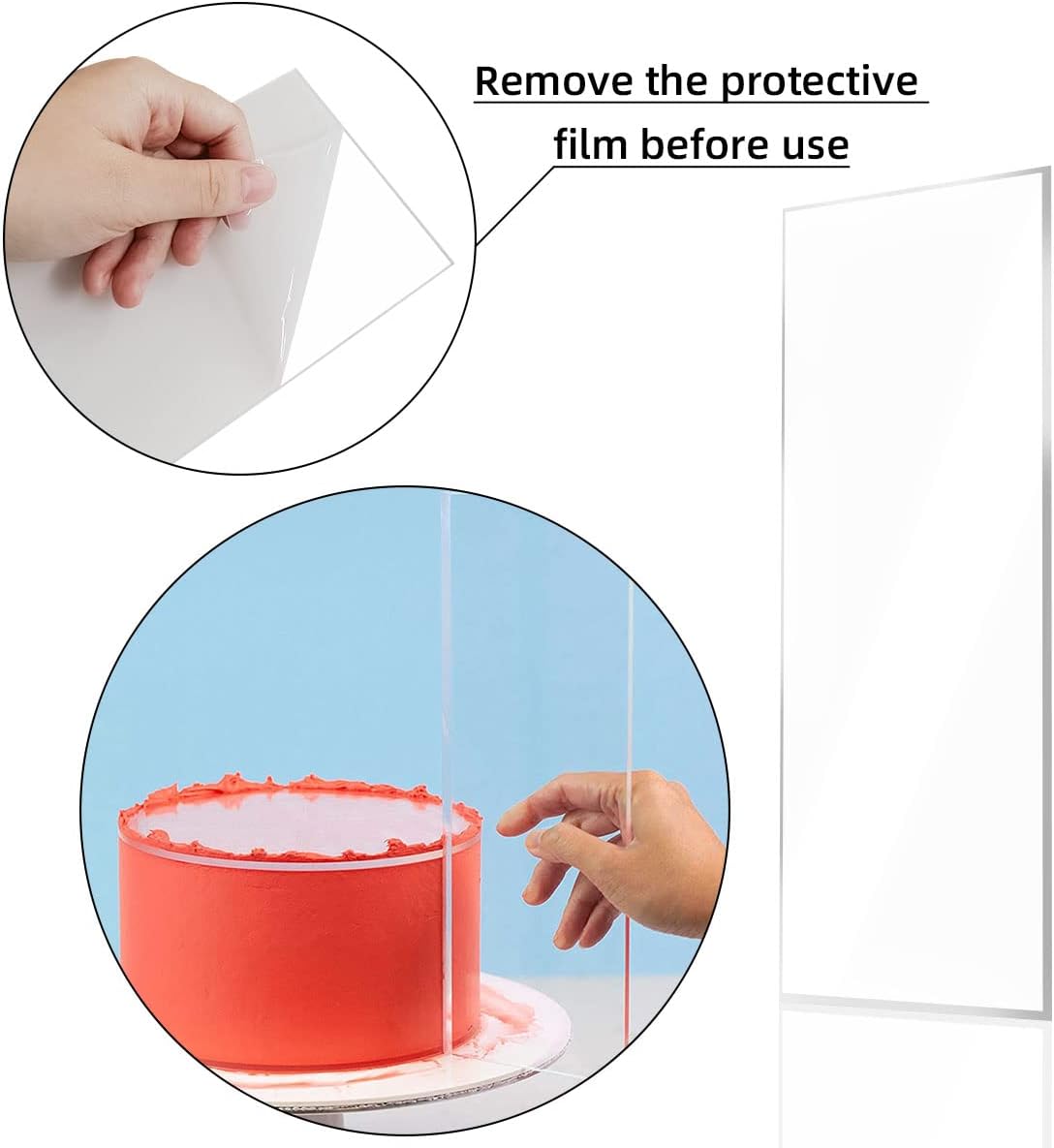 Cake Scraper Set Decorating Comb and Icing Smoother Tool Mousse Butter Cream Cake Edge DIY Tool Plastic Sawtooth Cake Scraper Icing Smoother Comb Set Kitchen Baking Tools Christmas Gift (4 Pack)