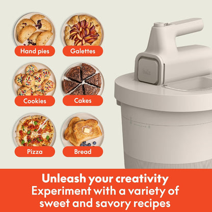 3.5 Qt Hand & Stand Mixer, 2 in 1 Electric Mixer with Bowl, Oatmilk