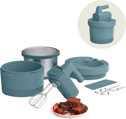 3.5 Qt Hand & Stand Mixer, 2 in 1 Electric Mixer with Bowl, Oatmilk