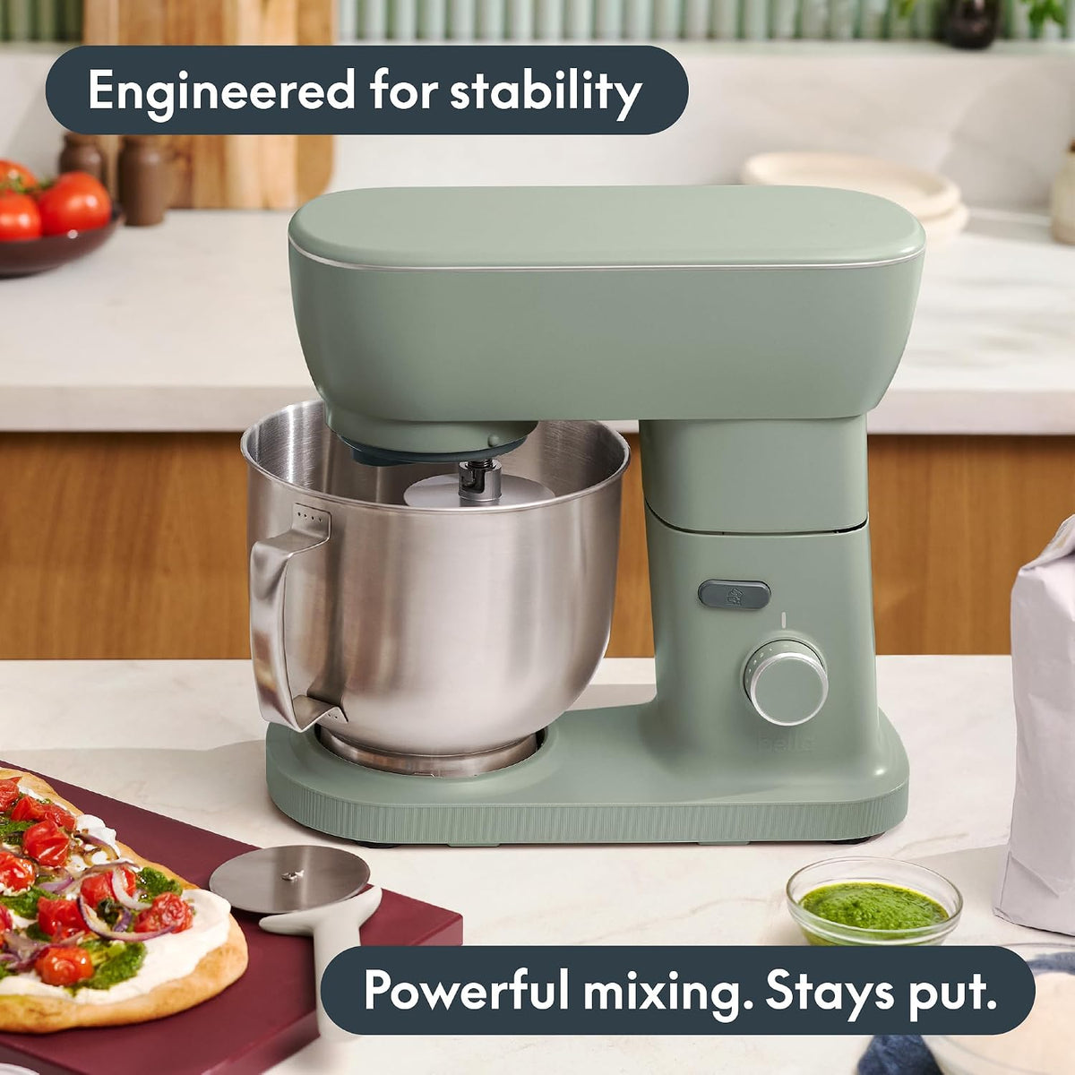 3.5 Qt Hand & Stand Mixer, 2 in 1 Electric Mixer with Bowl, Oatmilk