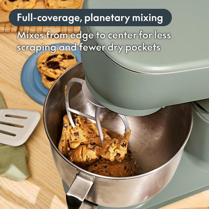 3.5 Qt Hand & Stand Mixer, 2 in 1 Electric Mixer with Bowl, Oatmilk