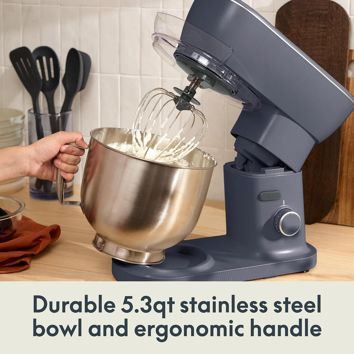 3.5 Qt Hand & Stand Mixer, 2 in 1 Electric Mixer with Bowl, Oatmilk