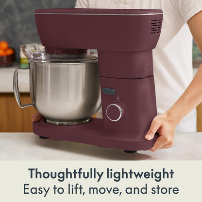 3.5 Qt Hand & Stand Mixer, 2 in 1 Electric Mixer with Bowl, Oatmilk