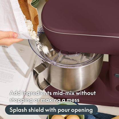 3.5 Qt Hand & Stand Mixer, 2 in 1 Electric Mixer with Bowl, Oatmilk