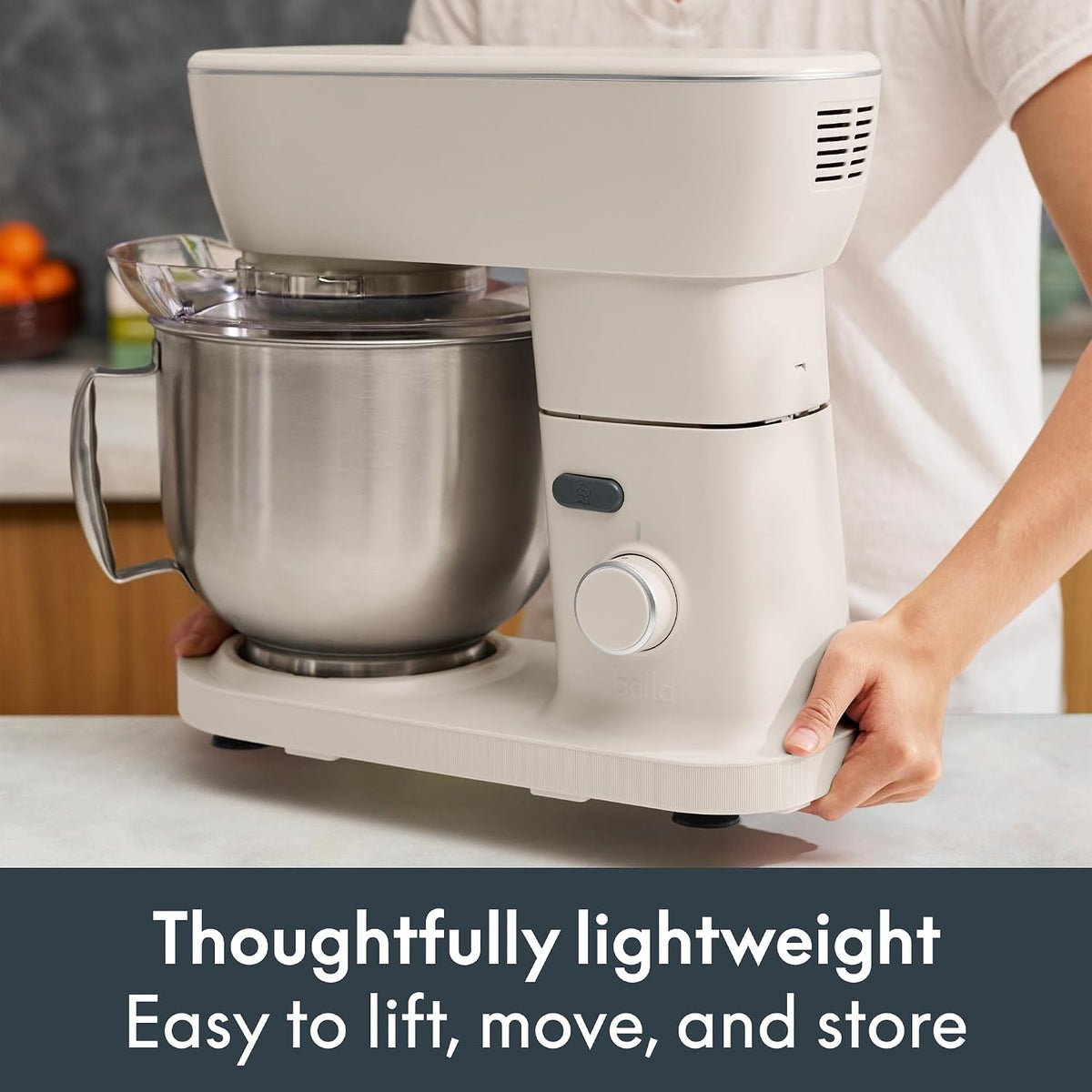 3.5 Qt Hand & Stand Mixer, 2 in 1 Electric Mixer with Bowl, Oatmilk