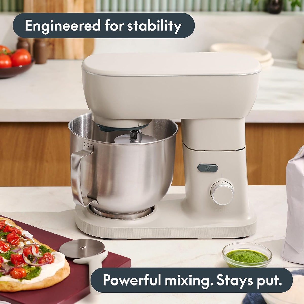 3.5 Qt Hand & Stand Mixer, 2 in 1 Electric Mixer with Bowl, Oatmilk