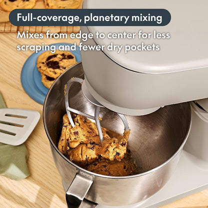 3.5 Qt Hand & Stand Mixer, 2 in 1 Electric Mixer with Bowl, Oatmilk