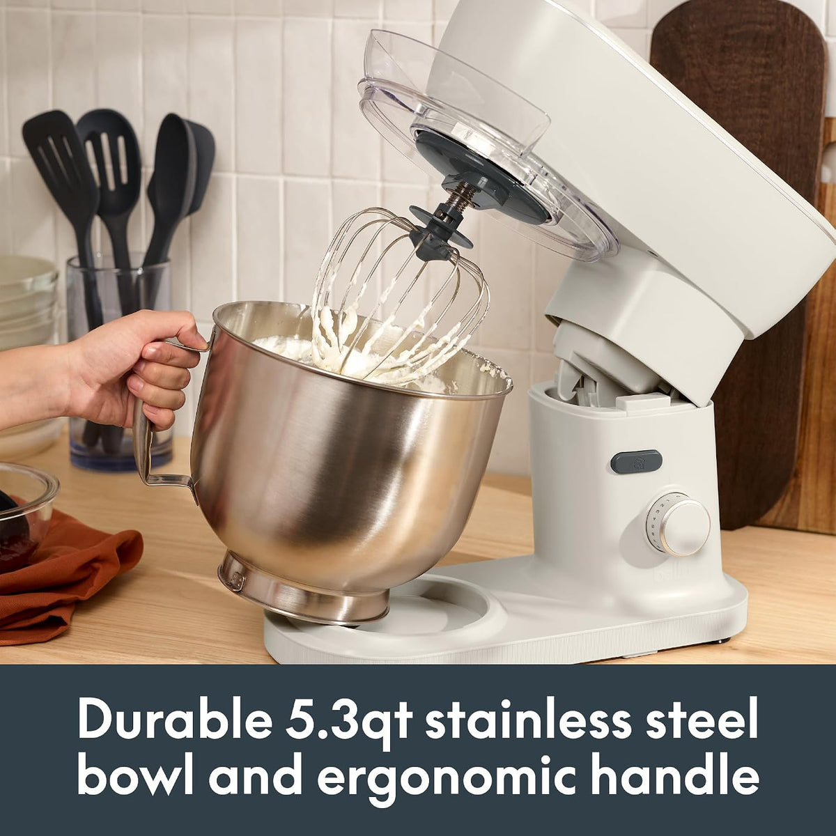 3.5 Qt Hand & Stand Mixer, 2 in 1 Electric Mixer with Bowl, Oatmilk