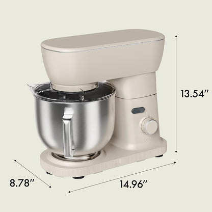 3.5 Qt Hand & Stand Mixer, 2 in 1 Electric Mixer with Bowl, Oatmilk