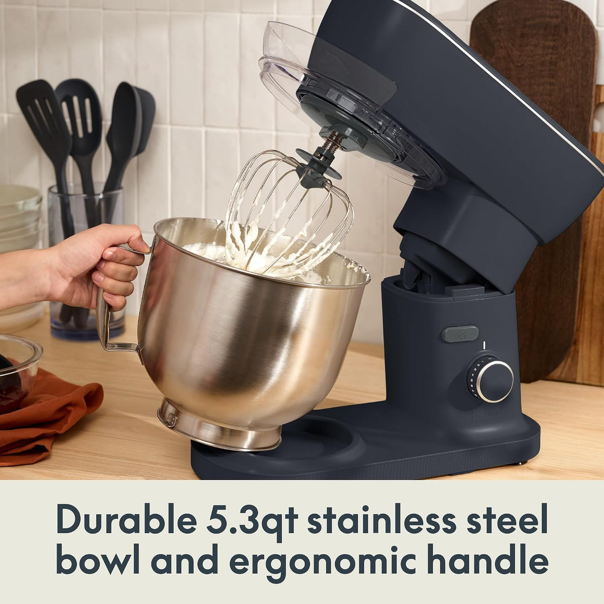 3.5 Qt Hand & Stand Mixer, 2 in 1 Electric Mixer with Bowl, Oatmilk