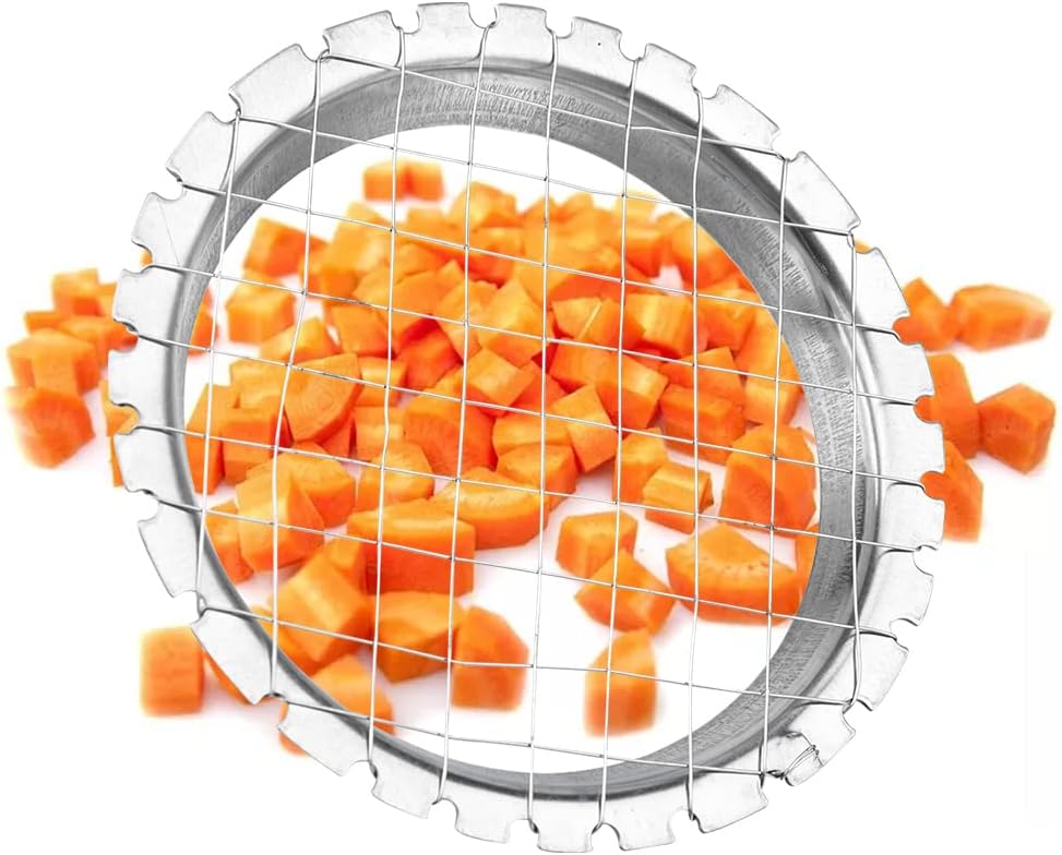Stainless Steel Egg Chopper Hard Boiled Wire Egg Slicer, 3.5inch Fruit Salads Cuter Small Potato Cutter Hard Boiled Egg Slicers Fruit Cube Handheld for Restaurant Kitchen(as shown)