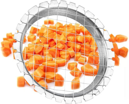 Stainless Steel Egg Chopper Hard Boiled Wire Egg Slicer, 3.5inch Fruit Salads Cuter Small Potato Cutter Hard Boiled Egg Slicers Fruit Cube Handheld for Restaurant Kitchen(as shown)