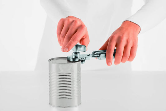 Rösle 12757 Stainless Steel Manual Can Opener with Pliers Grip Opens Can at Seam 7.9 in.