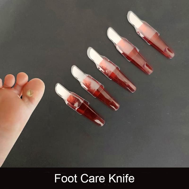 5 Pack Corn Removal Tool for Feet Mini Knives Stainless Steel Pedicure Knife Corn Callus Shaver Foot Dead Hard Thick Skin Remover Gray Nail Polish Cuticle Trimmer Heel Scraper Pedestal Care