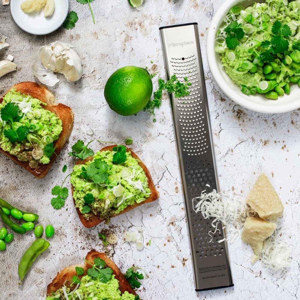 Dual Blade Stainless Steel Zester 2in1 – 30th Anniversary Edition, Dual Function Zesting Ideal for Citrus, Cheese, Chocolate, American-Made Blade, Ergonomic & Dishwasher Safe