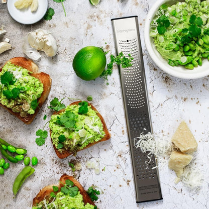 Dual Blade Stainless Steel Zester 2in1 – 30th Anniversary Edition, Dual Function Zesting Ideal for Citrus, Cheese, Chocolate, American-Made Blade, Ergonomic & Dishwasher Safe