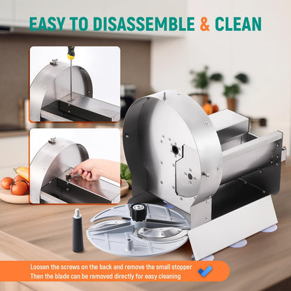 Electric Vegetable Slicer, Commercial Fruit Slicing Machine 0-0.5''
