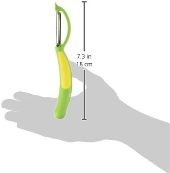 Serrated Piranha “Swivel” Peeler 7.25” Green