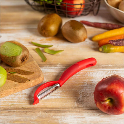 Serrated Piranha “Swivel” Peeler 7.25” Green