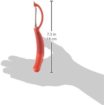 Serrated Piranha “Swivel” Peeler 7.25” Green