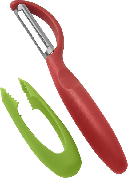 Serrated Piranha “Swivel” Peeler 7.25” Green