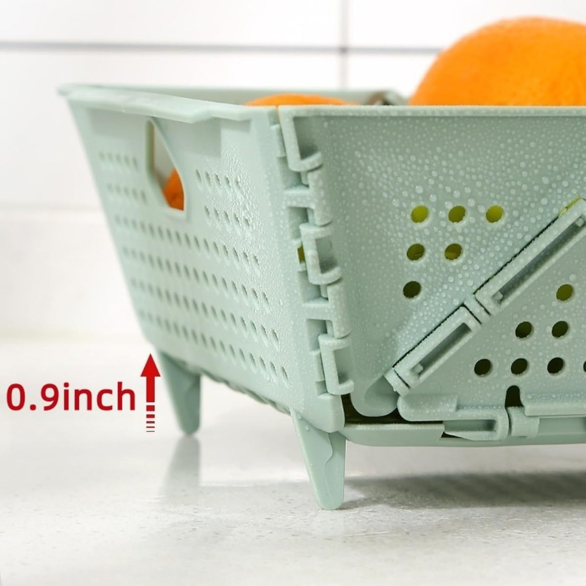 2-PCS Small Collapsible Kitchen Strainer & Colander - Foldable Drain Storage Basket for Pasta, Fruit, Veggies - Space-Saving for Small Kitchens, RV, Camping