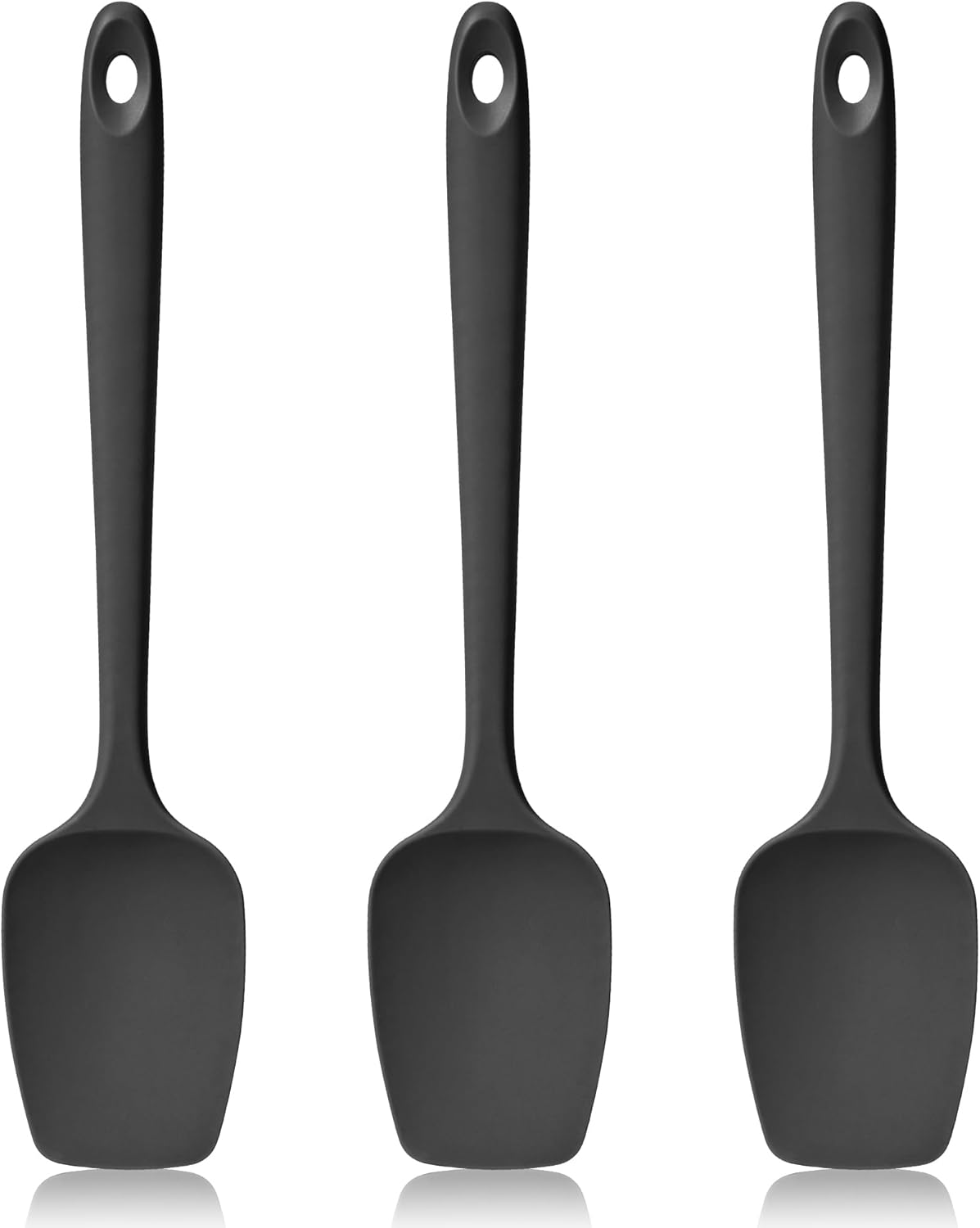 600ºF Heat Resistant Silicone Spatula Spoonula Set of 4, Aqua Sky