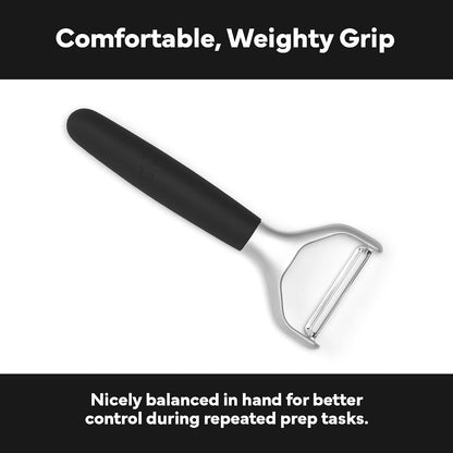 Stainless Steel Vegetable Peeler - Dishwasher Safe Y Peeler - Easy to Use with Potatoes, Cabbage, Carrots, and More - Progessional Grade Kitchen Tool - Black