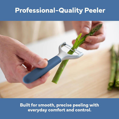 Stainless Steel Vegetable Peeler - Dishwasher Safe Y Peeler - Easy to Use with Potatoes, Cabbage, Carrots, and More - Progessional Grade Kitchen Tool - Black