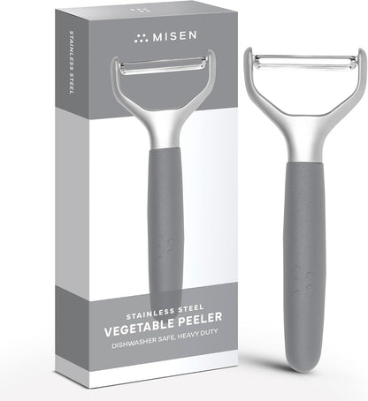 Stainless Steel Vegetable Peeler - Dishwasher Safe Y Peeler - Easy to Use with Potatoes, Cabbage, Carrots, and More - Progessional Grade Kitchen Tool - Black