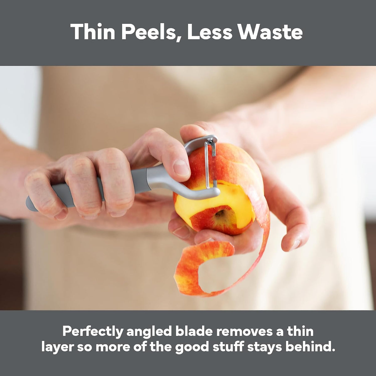 Stainless Steel Vegetable Peeler - Dishwasher Safe Y Peeler - Easy to Use with Potatoes, Cabbage, Carrots, and More - Progessional Grade Kitchen Tool - Black
