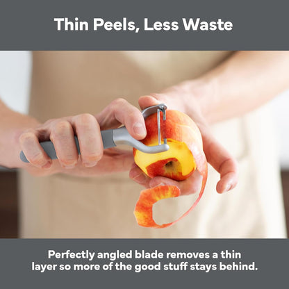 Stainless Steel Vegetable Peeler - Dishwasher Safe Y Peeler - Easy to Use with Potatoes, Cabbage, Carrots, and More - Progessional Grade Kitchen Tool - Black
