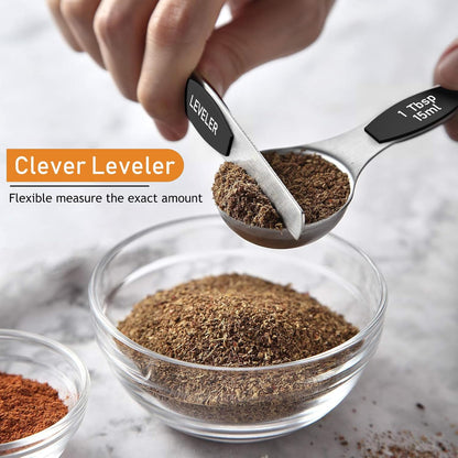 Magnetic Measuring Spoons Set, Stainless Steel Measuring Spoons
