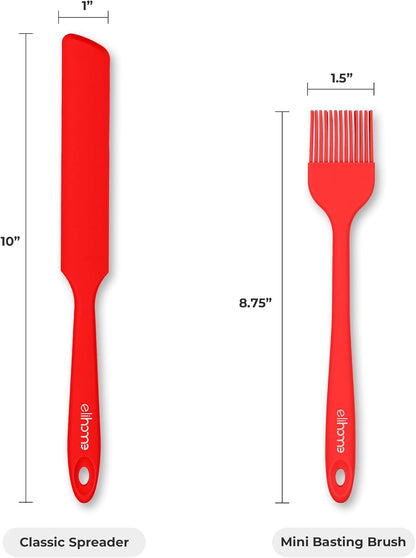Mini Silicone Basting Pastry Brush, Cooking Brush for Oil Sauce Butter Marinades, Food Brushes for BBQ Grill Kitchen Baking, Baster Brushes Baste Pastries Cakes Meat Desserts, Food Grade, Sage
