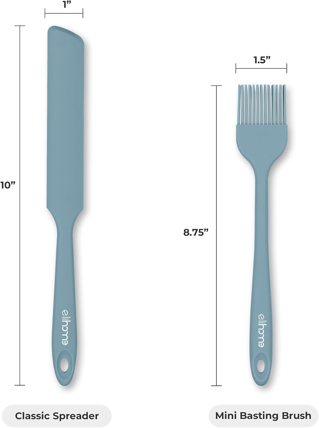 Mini Silicone Basting Pastry Brush, Cooking Brush for Oil Sauce Butter Marinades, Food Brushes for BBQ Grill Kitchen Baking, Baster Brushes Baste Pastries Cakes Meat Desserts, Food Grade, Sage