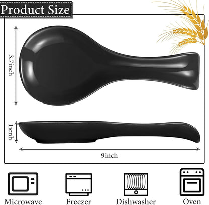 Ceramic Spoon Rest Spoon Holder Stovetop for Kitchen Stove Coffee Bar Accessories Christmas Gift(White with Gold Brim,Classic Style)