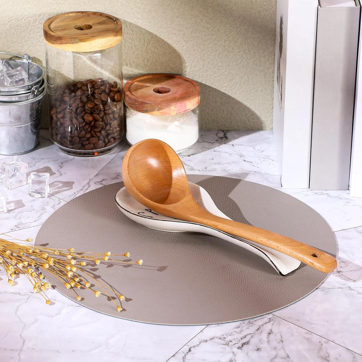 Ceramic Spoon Rest Spoon Holder Stovetop for Kitchen Stove Coffee Bar Accessories Christmas Gift(White with Gold Brim,Classic Style)