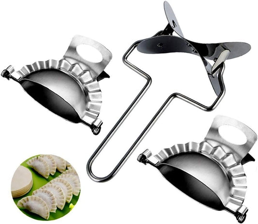 9cm Dumplings Pierogies Potstickers Rapid Making Tool Set (1×Dumpling Skin Maker & 2×Dumpling molds)