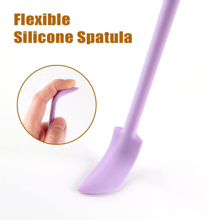 Silicone Spatula Set 3Pcs, Mini Jar Scraper for Makeup & Food | Mini spatulas reach every last drop in jars and bottles, reducing waste for food, cosmetics and personal care products.