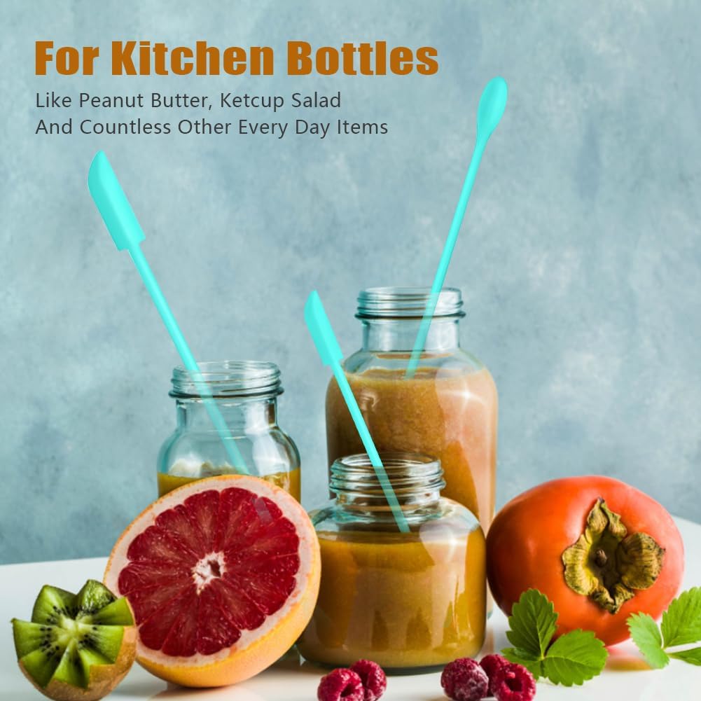 Silicone Spatula Set 3Pcs, Mini Jar Scraper for Makeup & Food | Mini spatulas reach every last drop in jars and bottles, reducing waste for food, cosmetics and personal care products.
