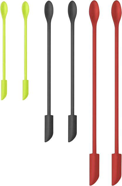 Silicone Spatula Set 3Pcs, Mini Jar Scraper for Makeup & Food | Mini spatulas reach every last drop in jars and bottles, reducing waste for food, cosmetics and personal care products.