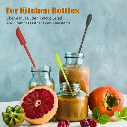 Silicone Spatula Set 3Pcs, Mini Jar Scraper for Makeup & Food | Mini spatulas reach every last drop in jars and bottles, reducing waste for food, cosmetics and personal care products.