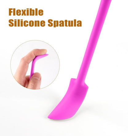 Silicone Spatula Set 3Pcs, Mini Jar Scraper for Makeup & Food | Mini spatulas reach every last drop in jars and bottles, reducing waste for food, cosmetics and personal care products.
